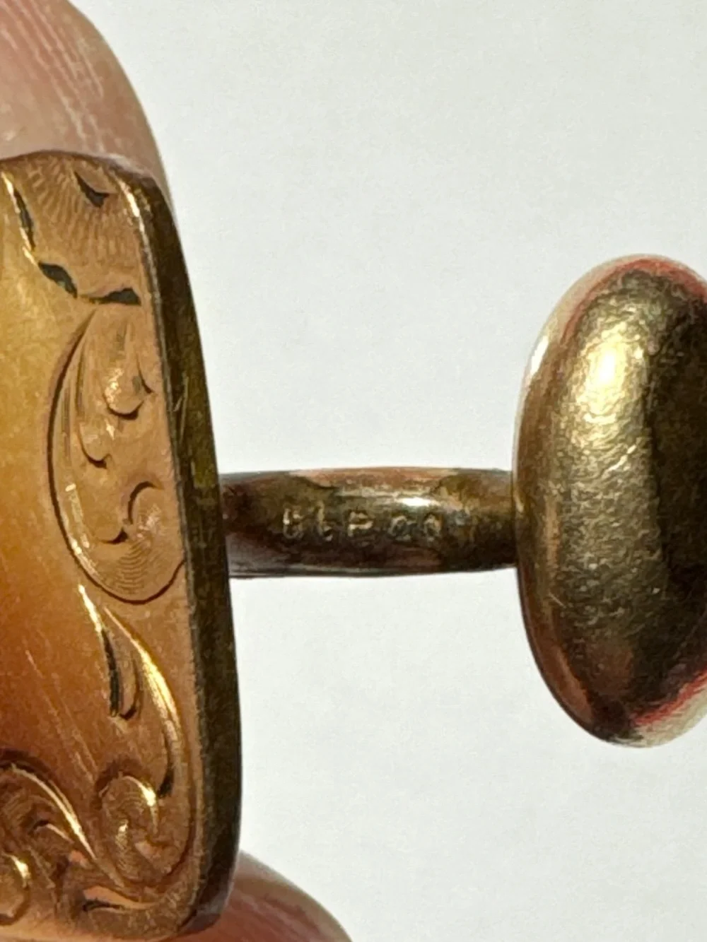 Antique GLPCO Bean-Back Cufflinks – Gold Plate Co., c. 1890–1910